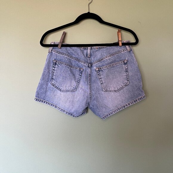 VINTAGE Abercrombie & Fitch Button Fly Jean Shorts Low Rise Size 4 6 - Picture 7 of 7